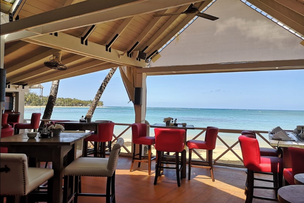 View from restaurant on Playa Punta Papi Las Terrenas