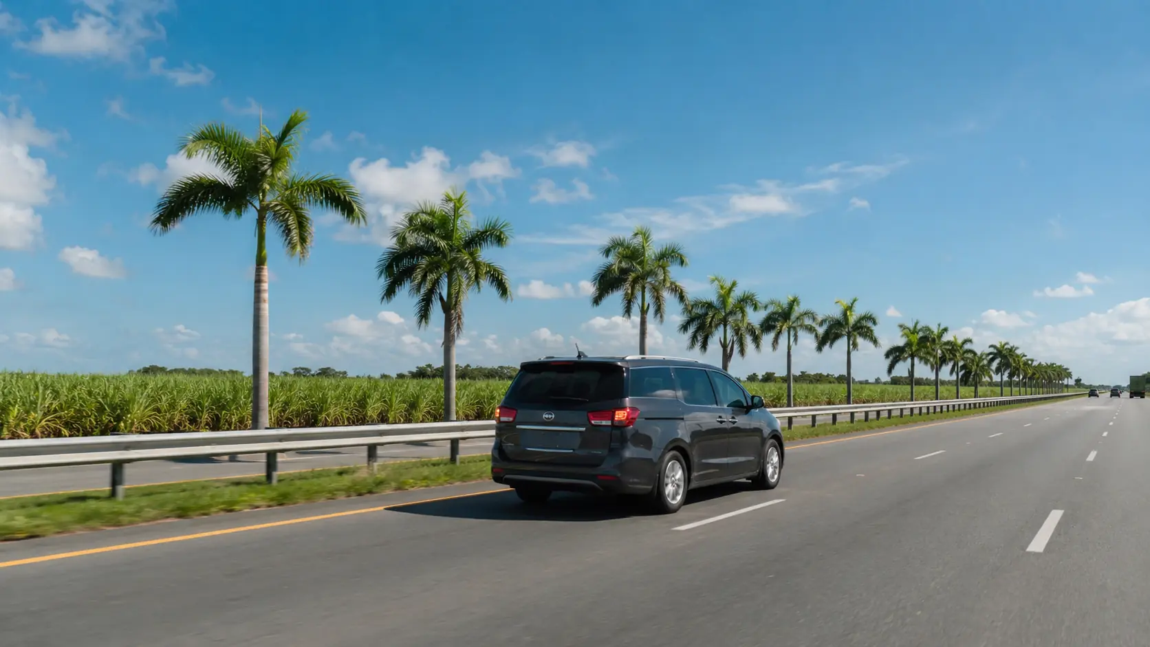 santo-domingo-airport-la-romana-highway Private minivan traveling from Santo Domingo Airport toward Playa Nueva Romana